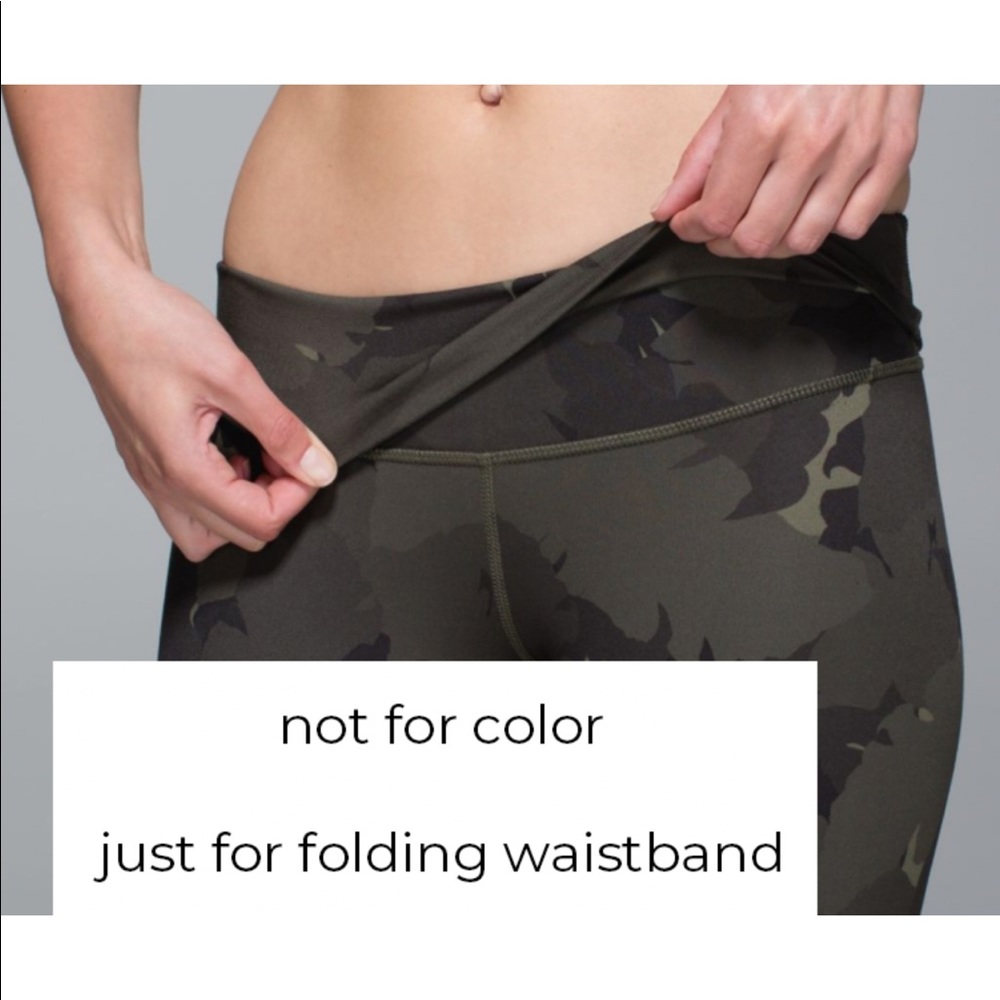 Lululemon Wunder Under HR Crop 21" with fold over waist - Picture 3 of 6